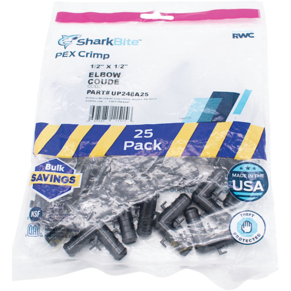 SharkBite PEX-B 1/2 In. Poly Alloy Barb Elbow (25-Pack)