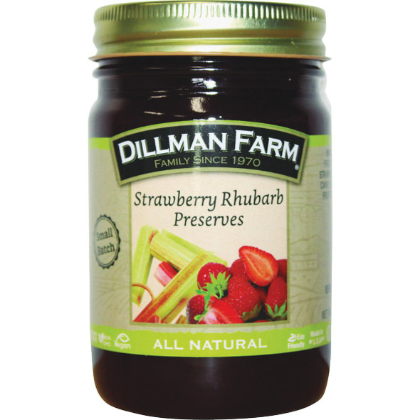 Dillman Farm Strawberry Rhubarb Preserves 218 Pack of 6
