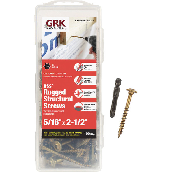 RSS 100ct 5/16x2-1/2 St Scrw 12217