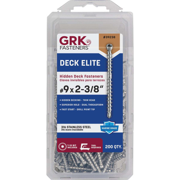 Deck Elite 200ct 9x2-3/8" Dck Screw 39238