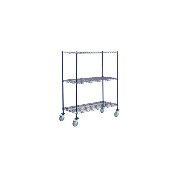 Nexel 3 Shelf Truck Nexelon 30""W x 18""D x 60""H Polyurethane Swivel Casters 2
