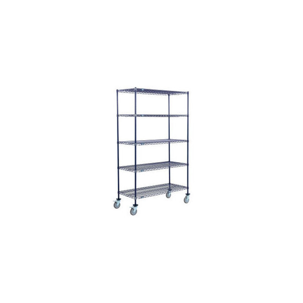Nexel 5 Shelf Truck Nexelon 60""W x 24""D x 60""H Polyurethane Swivel Casters 2