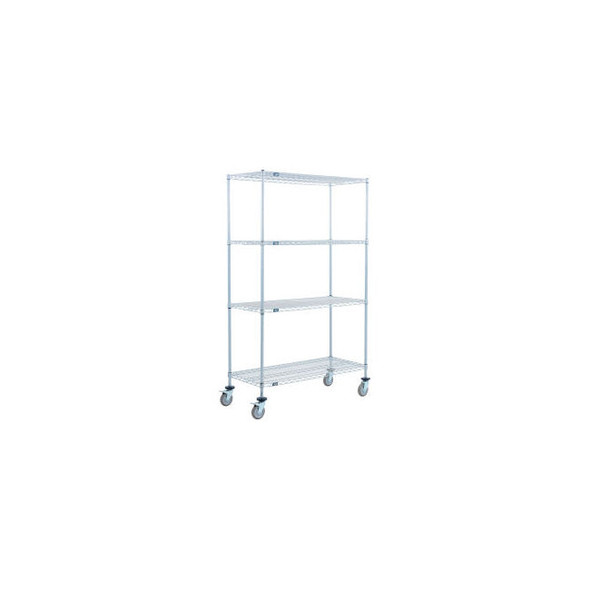 Nexel 4 Shelf Truck Nexelate 30""W x 21""D x 60""H Polyurethane Swivel Casters 2