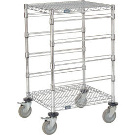 Global Industrial 21""L x 24""W x 40""H H Chrome Wire Cart - 4 Level