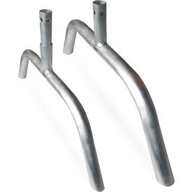 Global Industrial Bridge Barrier Feet for Crowd Control Barrier Galvanized 2/Pac