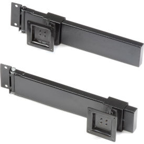 Global Industrial Double Arm Kit with 2 VESA Mounts For Orbit Workstation - Blac