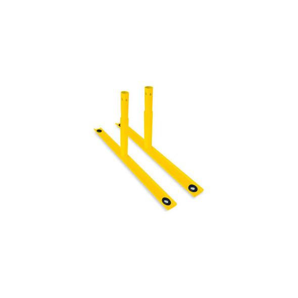 Global Industrial Flat Barrier Feet for Crowd Control Barrier Yellow Powder Coat