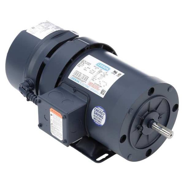 Three-Phase Brake Motor, 1/2 hp HP, 56C Frame, 208-230/460V AC Voltage, 1,140 RPM Nameplate RPM