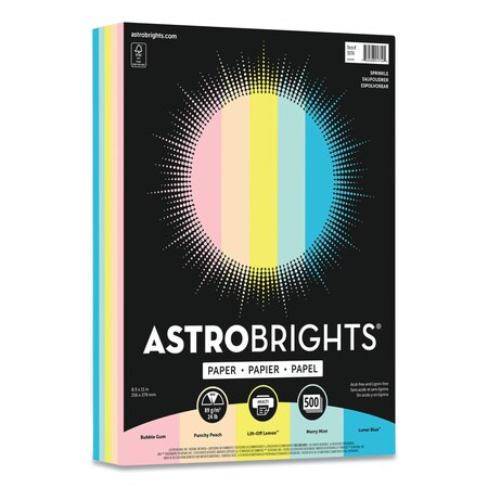 Astrobrights Color Paper,8 1/2 x 11 in,24 lb,PK500 91714