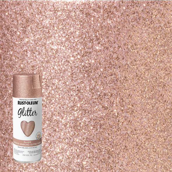 Rust-Oleum 10.25 Oz. Rose Gold Glitter Spray Paint 344697