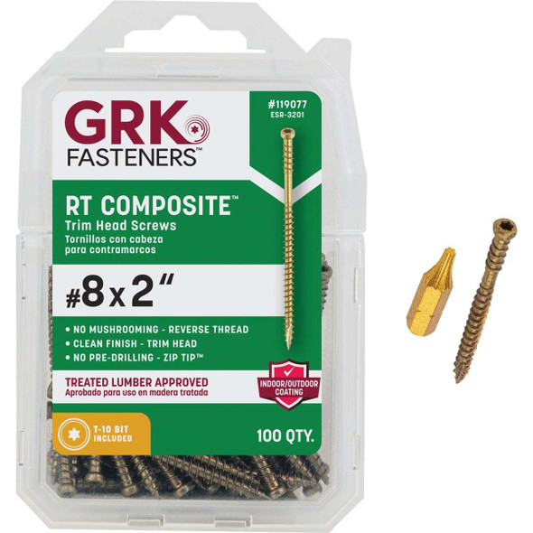 GRK RT #8 x 2 In. Star Drive Composite Screw (100-Count) 119077