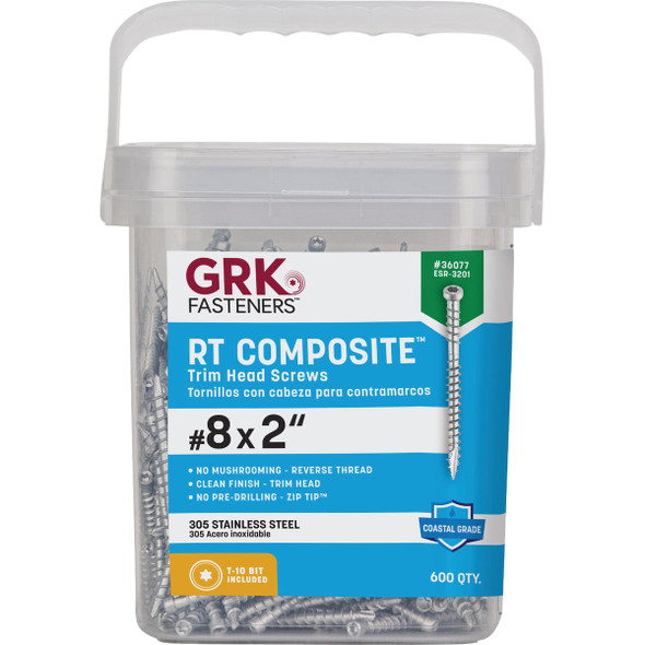 GRK RT #8 x 2 In. Star Drive Stainless Steel Composite Screw (600-Count) 36077 250134