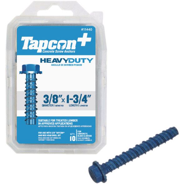Tapcon 10ct 3/8x1.75" Scr Anchr 11440