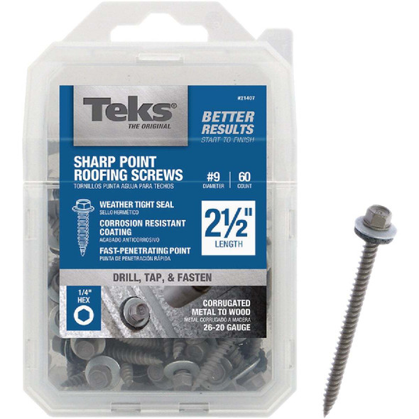 Teks 60ct 9x2-1/2" Roof Screw 21407