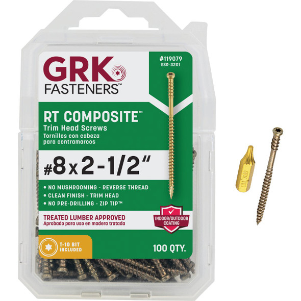 GRK RT #8 x 2-1/2 In. Star Drive Composite Screw (100-Count) 119079
