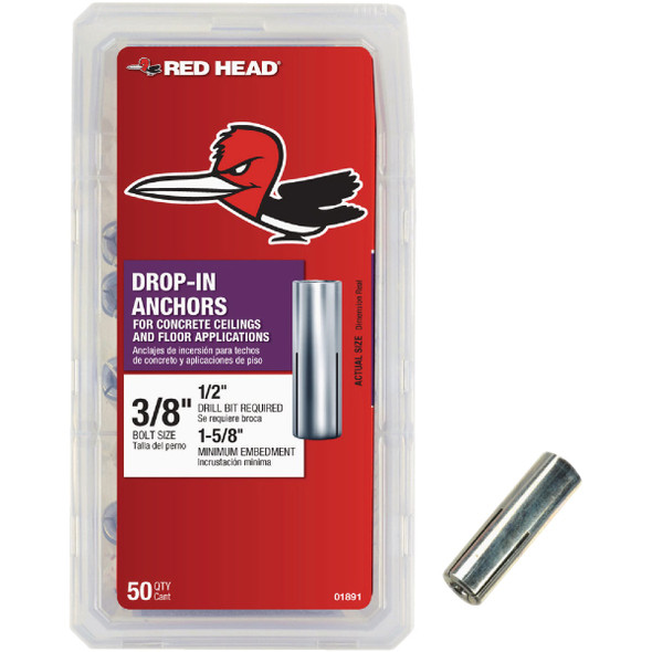 Red Head 3/8 In. Drop-In Anchor (50-Count) 01891