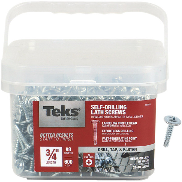 Teks #8 x 3/4 In. Modified Truss Head Drill Point Lath Screw (600-Count) 21525
