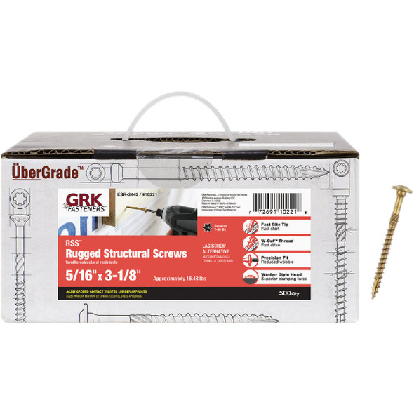 RSS 500ct 5/16x3-1/8 St Scrw 10221