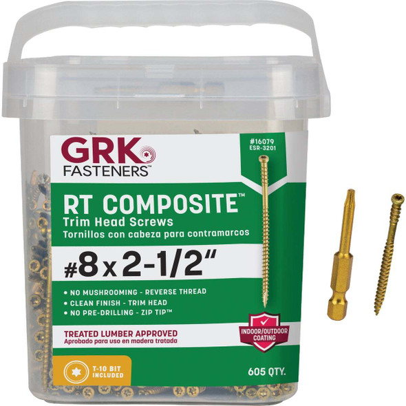 GRK RT #8 x 2-1/2 In. Star Drive Composite Screw (605 Ct.) 16079