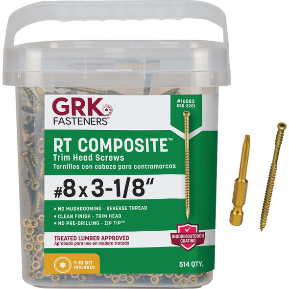 GRK RT #8 x 3-1/8 In. Star Drive Composite Screw (514-Count) 16083