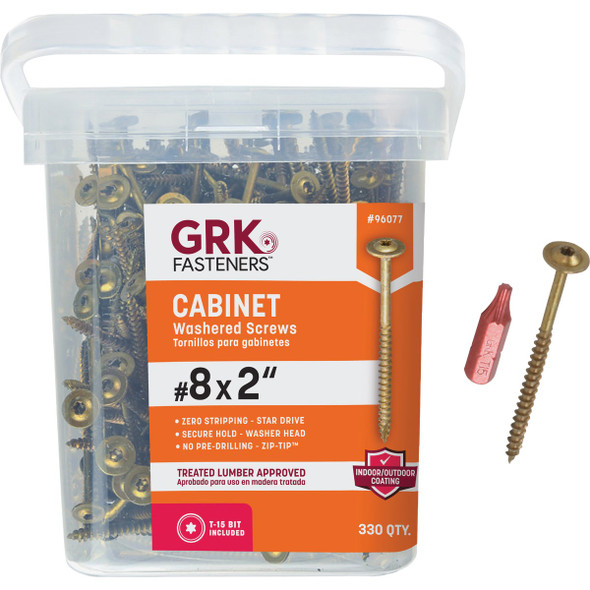 GRK #8 x 2 In. Star Drive Cabinet Screw (330-Count) 96077