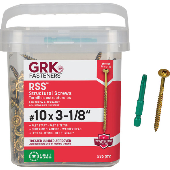 RSS 236ct 10x3-1/8" Str Scrw 11137