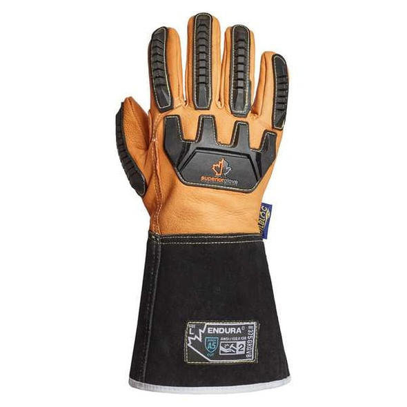 Endura Work Gloves,Drivers,2XL,Leather,PR 375GKGVB-2XL