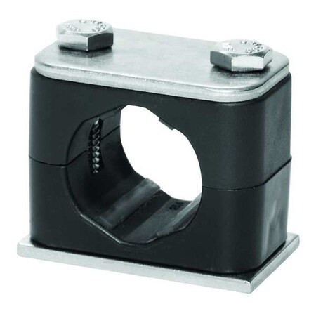 Stauff Tube Clamp,1.81in H,316 SS,Size 2in SP-321.3-ACT-DP-AS-U-W5-K-642012