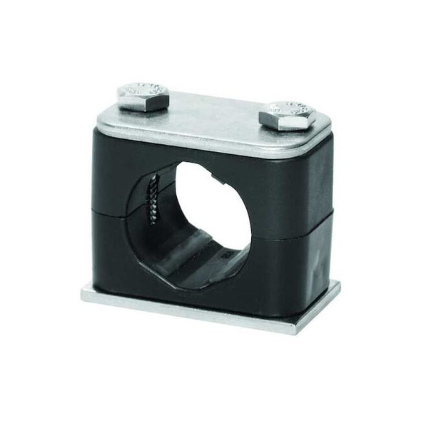 Stauff Tube Clamp,1.81in H,316 SS,Size 2in SP-321.3-ACT-DP-AS-U-W5-K-642012