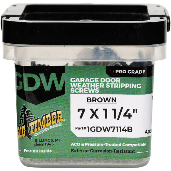 Big Timber #7 x 1-1/4 In. Star Drive Weather Stripping Brown Wood Screw (1 Lb.)