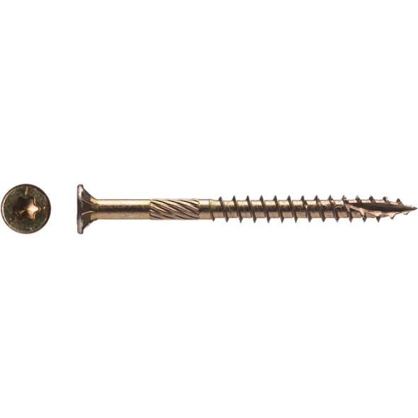 Big Timber #10 x 3 In. Yellow Zinc Star Drive Flat Head Wood Screw (1 Lb.)