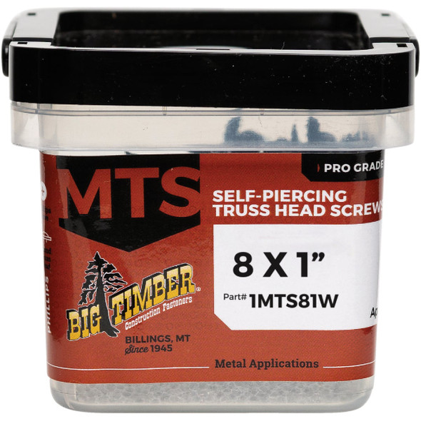 Big Timber #8 x 1 In. White Modified Truss Head Sharp Point Wood Screw (1 Lb.)