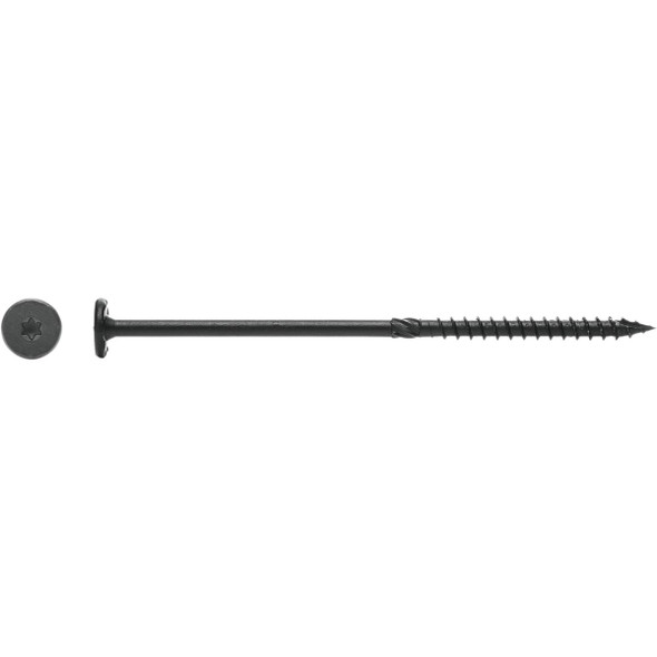 Big Timber #15 x 8 In. Wafer Head Black Wood Screw (25-Count) WTX158-25 234990