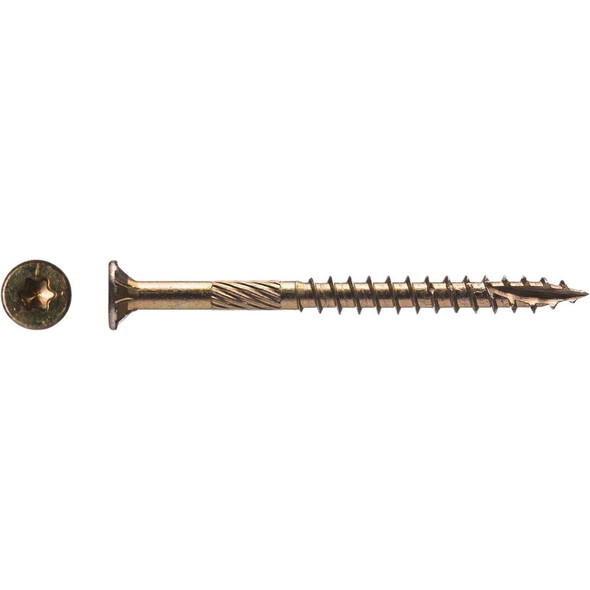 Big Timber #10 x 3 In. Yellow Zinc Star Drive Flat Head Wood Screw (5 Lb.) 5YTX103 227259