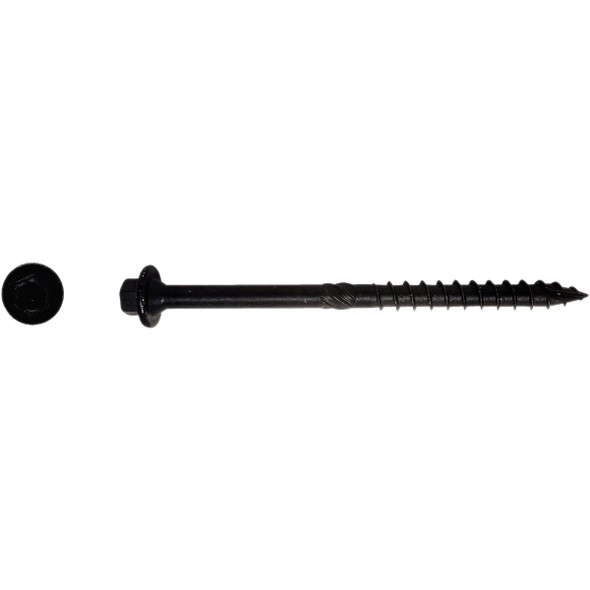 Big Timber #17 x 4 In. Hex Head Black Structure Screw (25 Ct.)