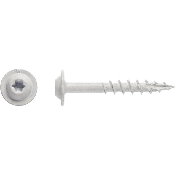 Big Timber #7 x 1-1/4 In. Star Drive Weather Stripping White Wood Screw (1 Lb.)