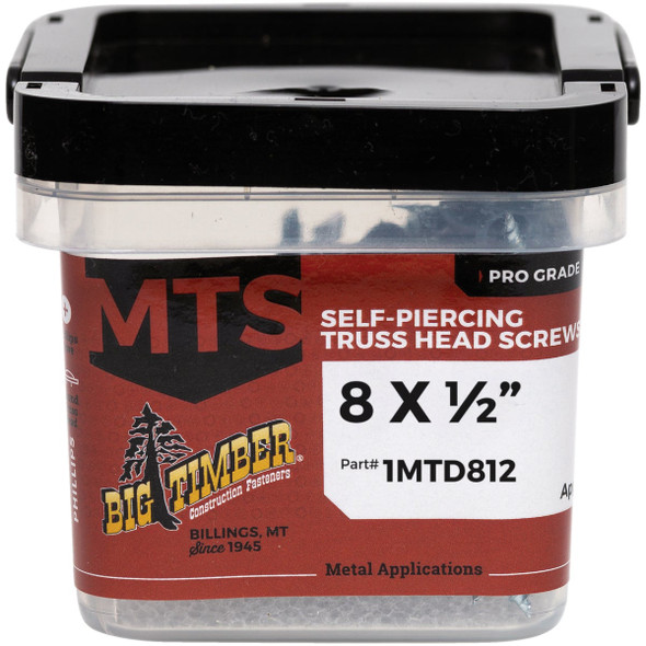 Big Timber #8 x 1/2 In. Modified Truss Head Drill Point Metal Screw (1 Lb.)