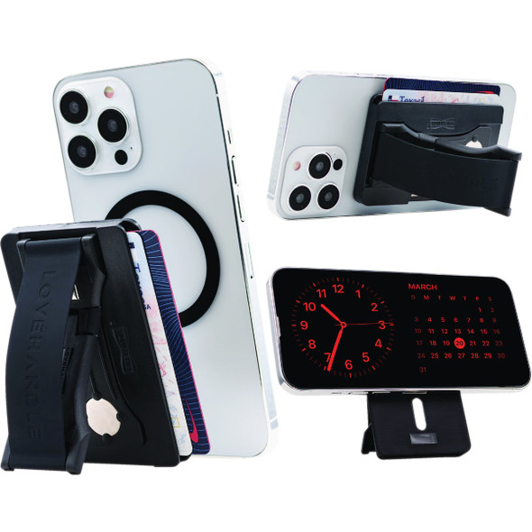 LoveHandle PRO Wallet for MagSafe Black Wallet & Phone Grip WMP-01-1090-01