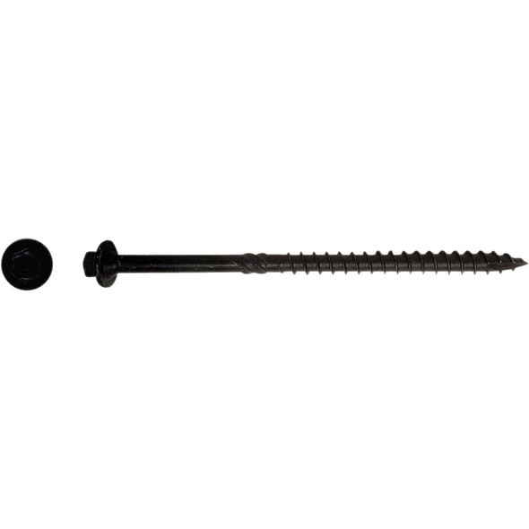 Big Timber #17 x 5 In. Hex Head Black Structure Screw (25-Count) BL175-25 250255