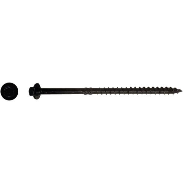 Big Timber #17 x 5 In. Hex Head Black Structure Screw (25 Ct.)
