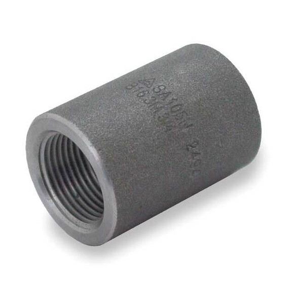 Coupling Coupling, 1-1/2" Pipe, FNPT, Black Forged Steel, Class 3000