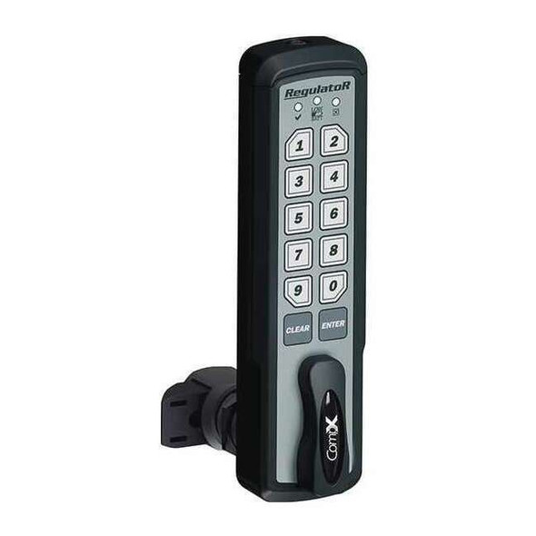 Compx Regulator Electronic Keyless Lock,Black,1.437 in. REG-S-V-5-BLK