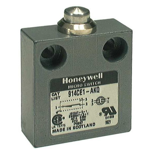 Limit Switch, Plunger, 1NC/1NO, 5A at 240V AC, Actuator Location: Top