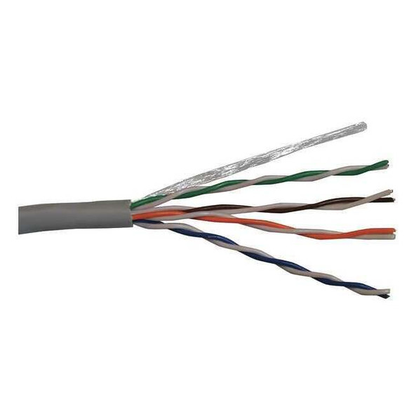 Carol Data Cable,Cat 5e,24 AWG,1000ft,Gray CR5.30.10