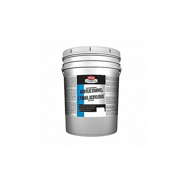 Interior Paint, Semi-Gloss, Acrylic Base, White, 5 gal