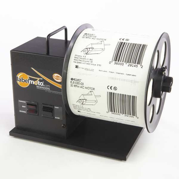 Start International Electric Label Rewinder 6" x 10-1/4"H, Black LR4500