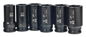 3/4" Drive Deep Metric Socket Set SK6M6L