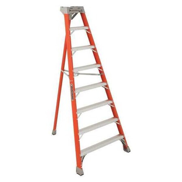 Louisville 8 ft Fiberglass Tripod Stepladder, 300 lb Capacity FT1508