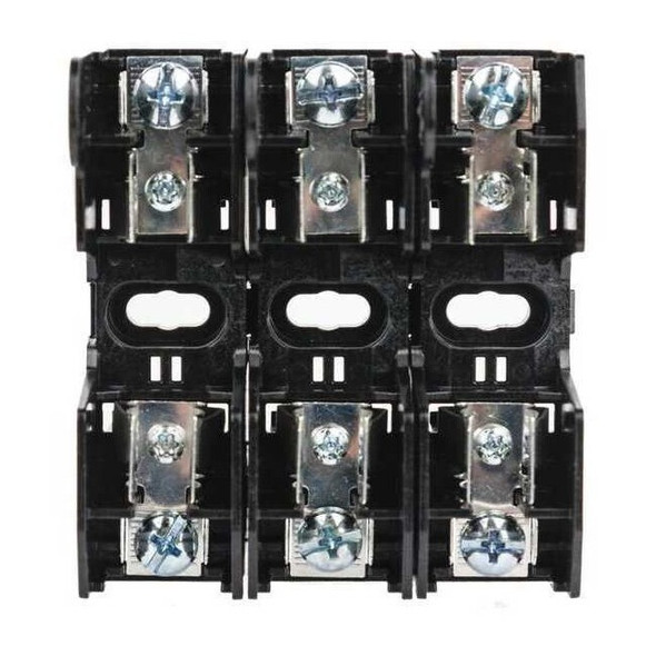 Open Fuse Block, 0 to 30A Amp Range, 600V AC/DC Volt Rating, 3 Poles, Box Lug