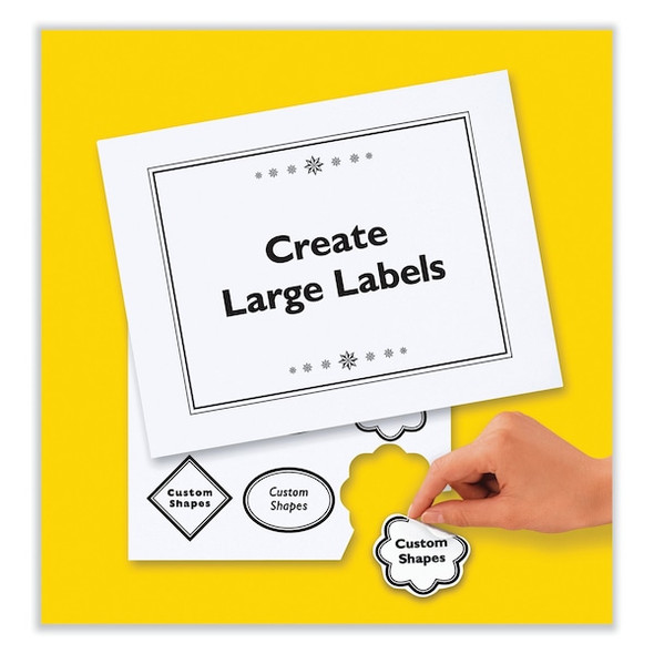 Avery Dennison Laser Labels,White,PK25 6465